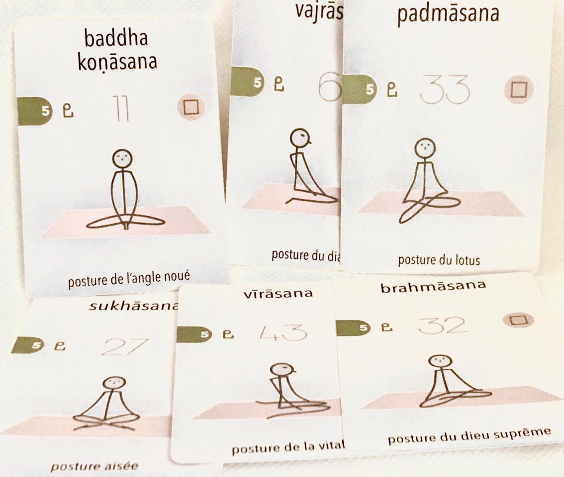 Les principales postures (asana) d'assise