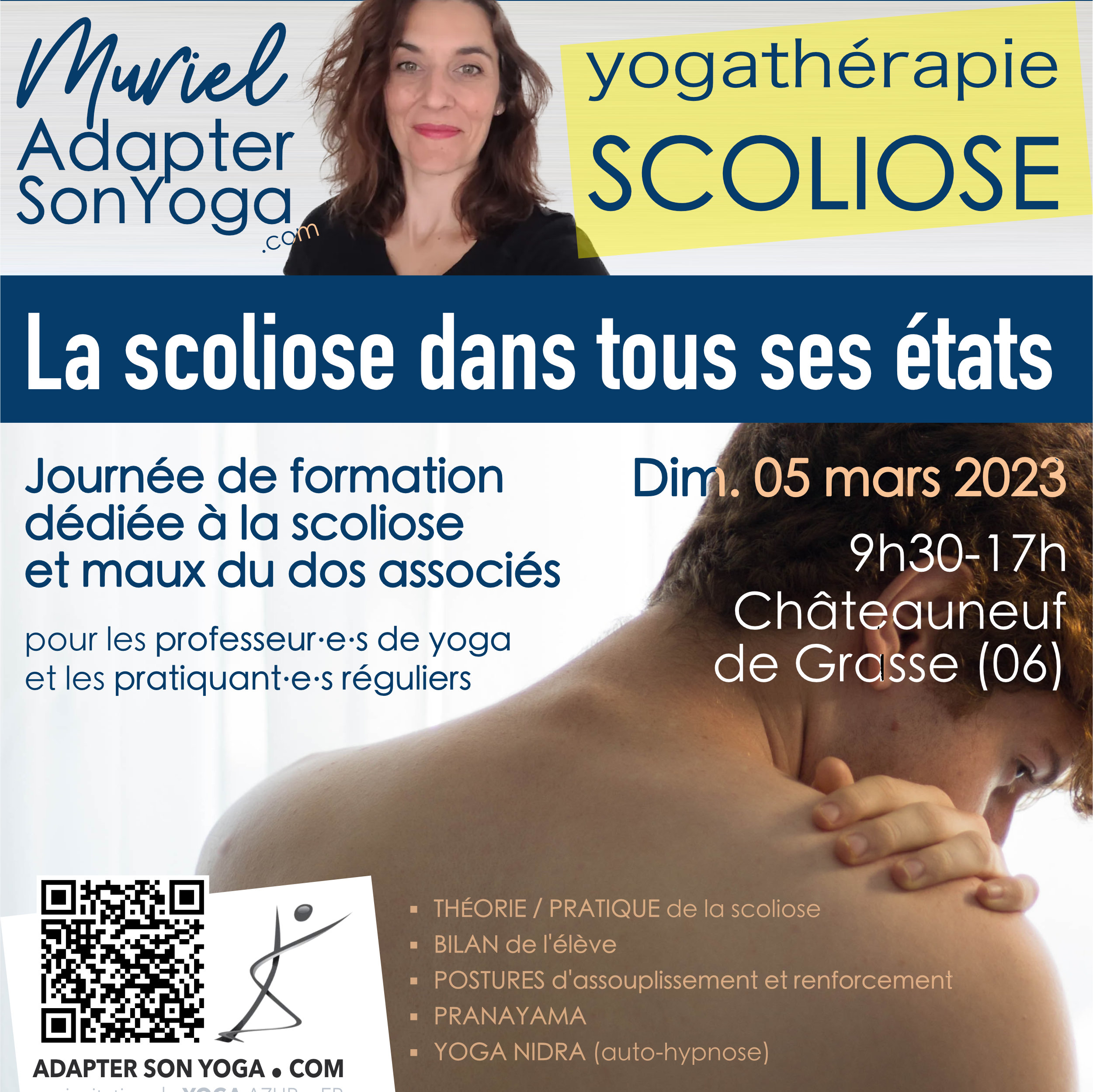 Muriel AdapterSonYoga - Scoliose - formation et stage