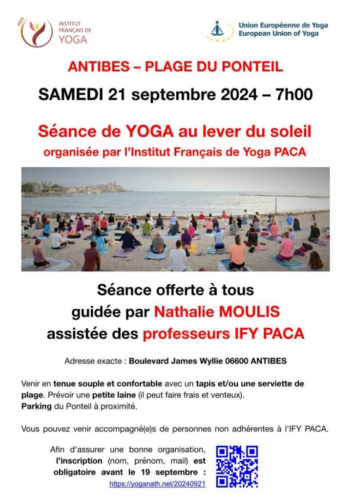 21/06/2024- Séance de Yoga gratuite - Plage d'Antibes - 