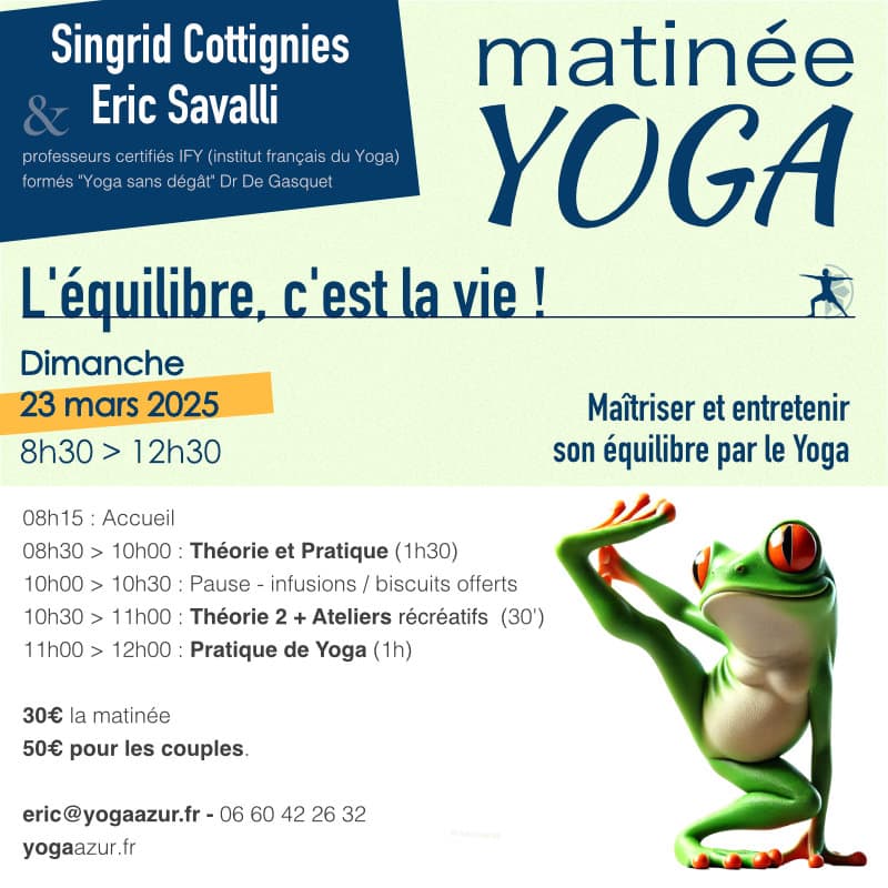 Affiche - Stage "Matinée de Yoga" - 2e édition - 01/2025